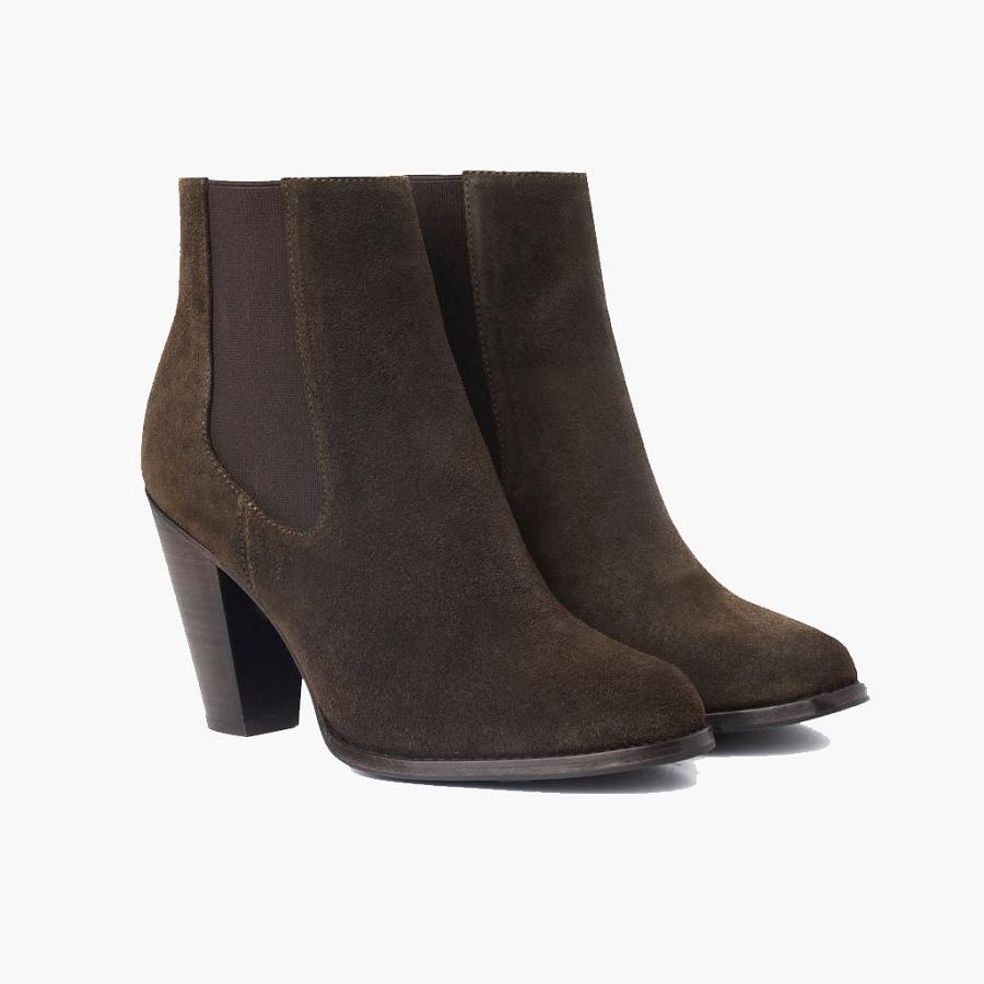 Thursday Boots Avenue Suede Laarsjes Dames Olijfgroen | NL233FDN