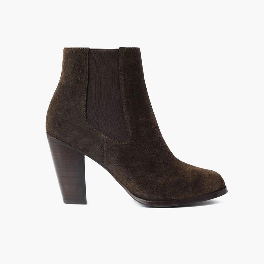 Thursday Boots Avenue Suede Laarsjes Dames Olijfgroen | NL233FDN