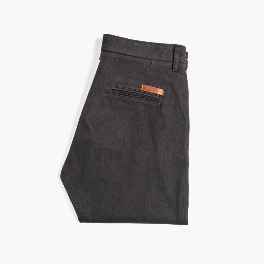 Thursday Boots Axe Slim Fit Chinos Katoenen Broek Heren Zwart | NL321RVD