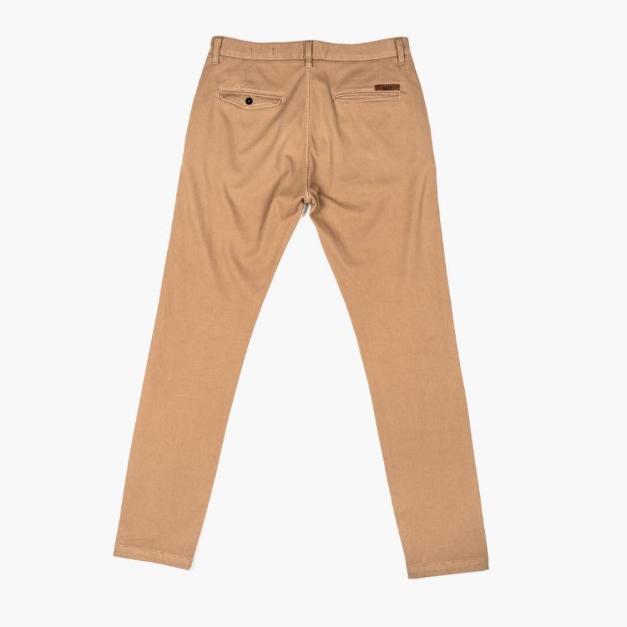 Thursday Boots Axe Slim Fit Chinos Katoenen Broek Heren Bruin | NL323WNB