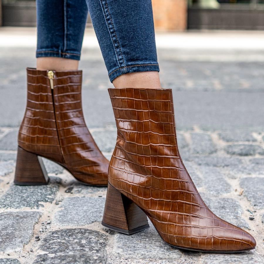 Thursday Boots Boots Heartbreaker Leren Hoge Hakken Dames Bruin | NL205HAP