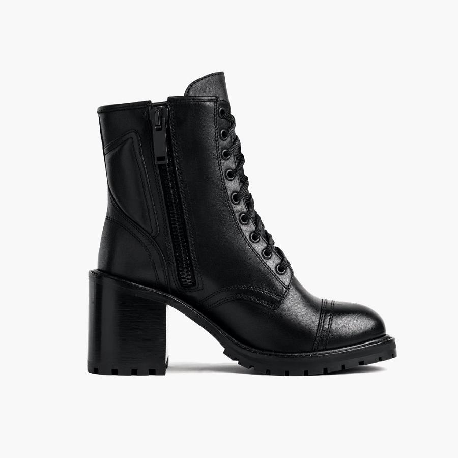 Thursday Boots Boots Rebel Leren Hoge Hakken Dames Zwart | NL191RVD