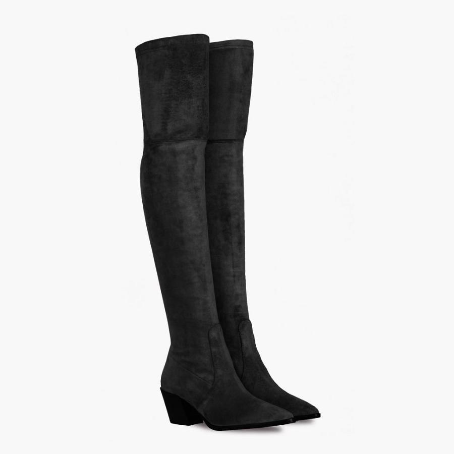 Thursday Boots Boots Tempest Suede Hoge Hakken Dames Zwart | NL187ILH