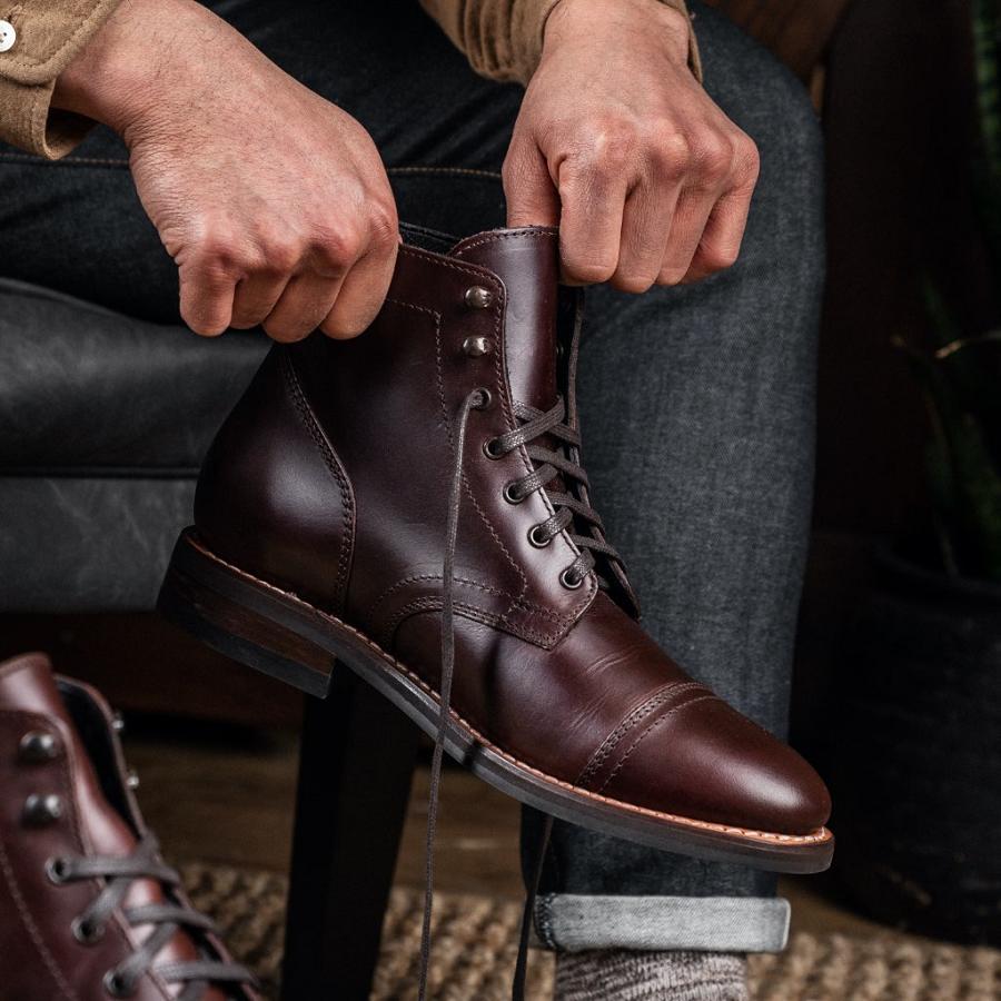 Thursday Boots Captain Leren Chukka Laarzen Heren Koffie | NL73KOR