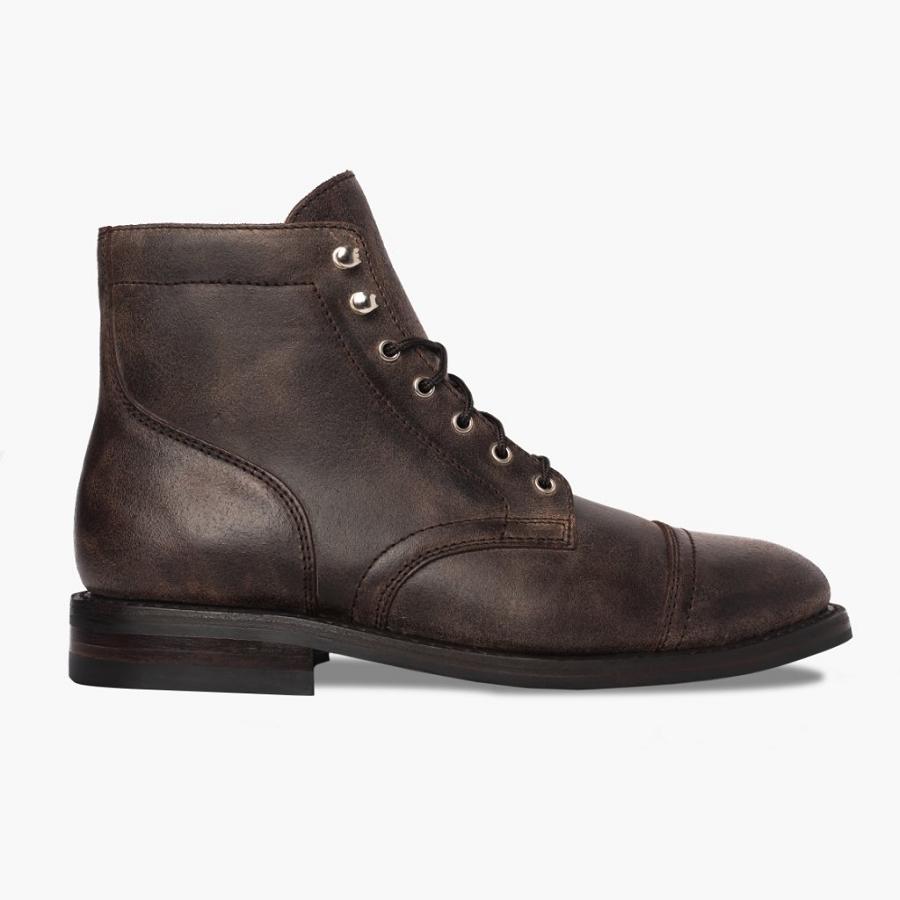 Thursday Boots Captain Leren Klassieke Veterlaarzen Heren Bordeaux | NL46LIS