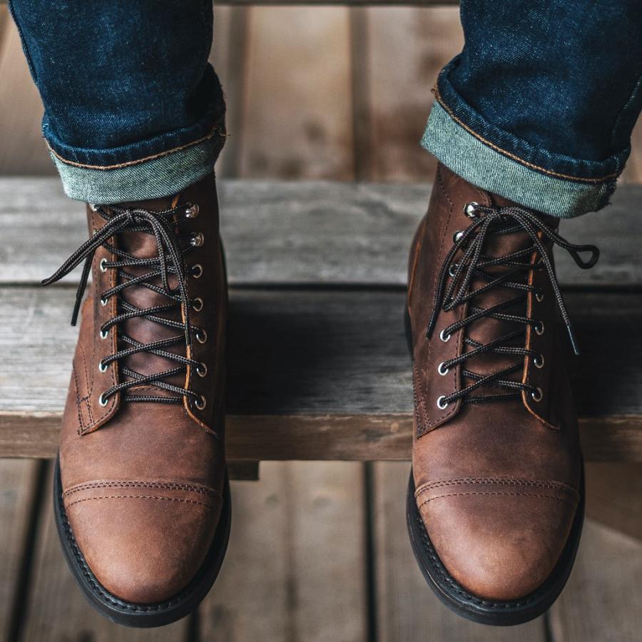 Thursday Boots Captain Leren Rugged & Resilient Laarzen Heren Bruin Koffie | NL390DFM42