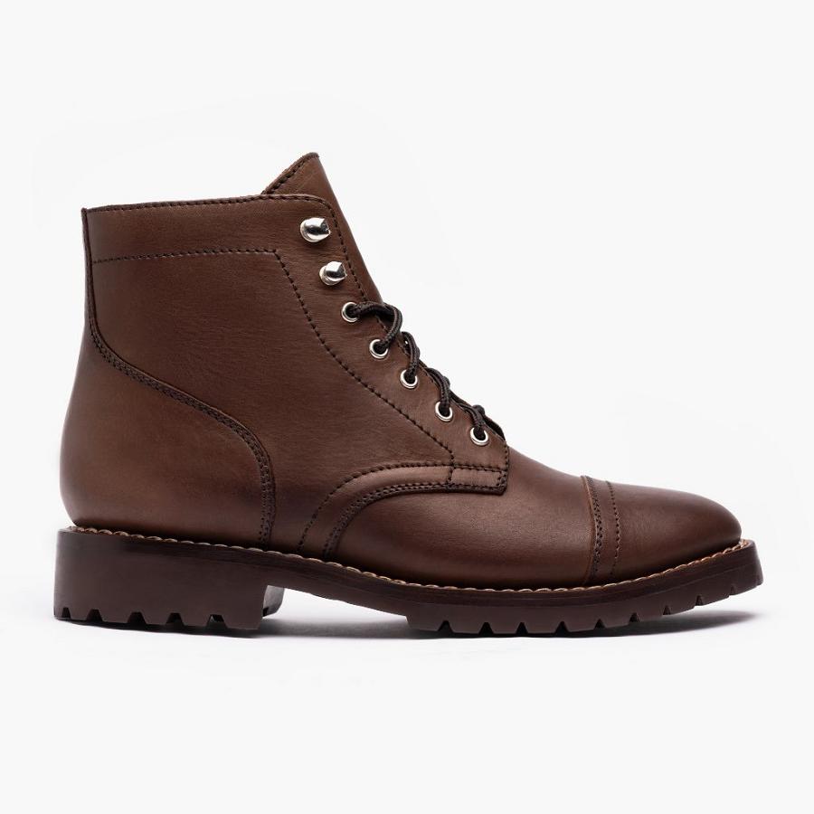 Thursday Boots Captain Leren Rugged & Resilient Laarzen Heren Koffie | NL390DFM44