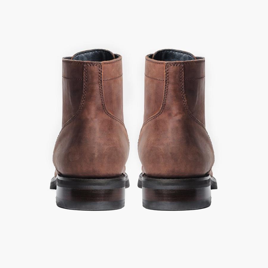 Thursday Boots Captain Leren Veterlaarzen Heren Koffie | NL52DFM