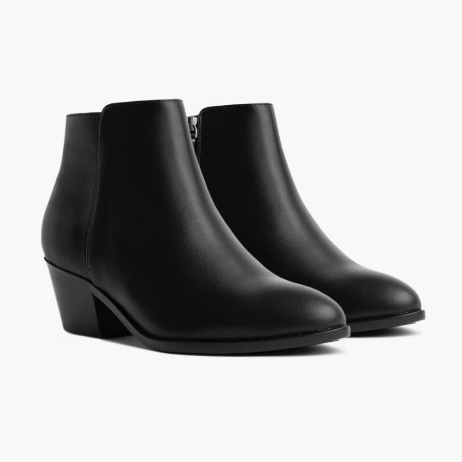 Thursday Boots Downtown Leren Laarzen Dames Zwart | NL154GSO