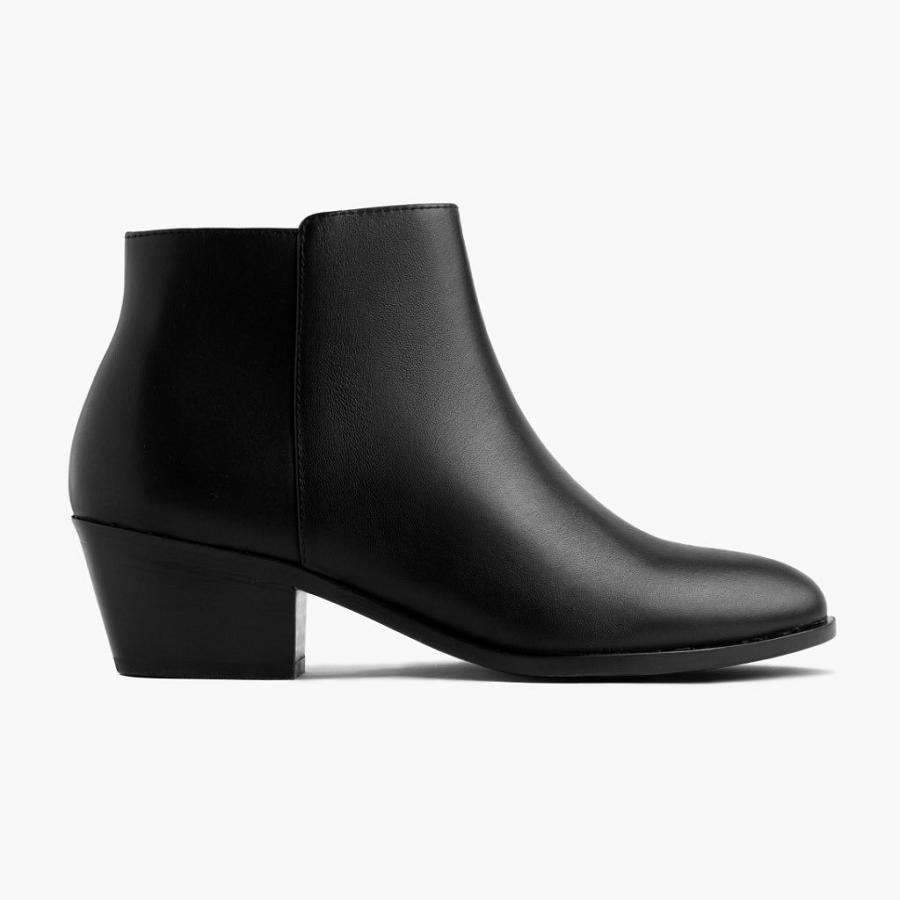 Thursday Boots Downtown Leren Laarzen Dames Zwart | NL154GSO