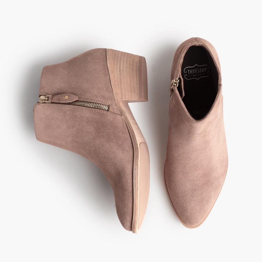 Thursday Boots Downtown Suede Laarzen Dames Roze Bruin | NL151KOR