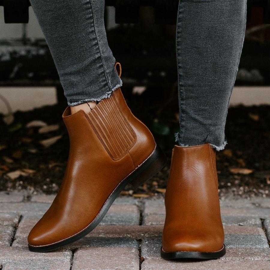 Thursday Boots Dreamer Leren Laarsjes Dames Bruin | NL229KOR