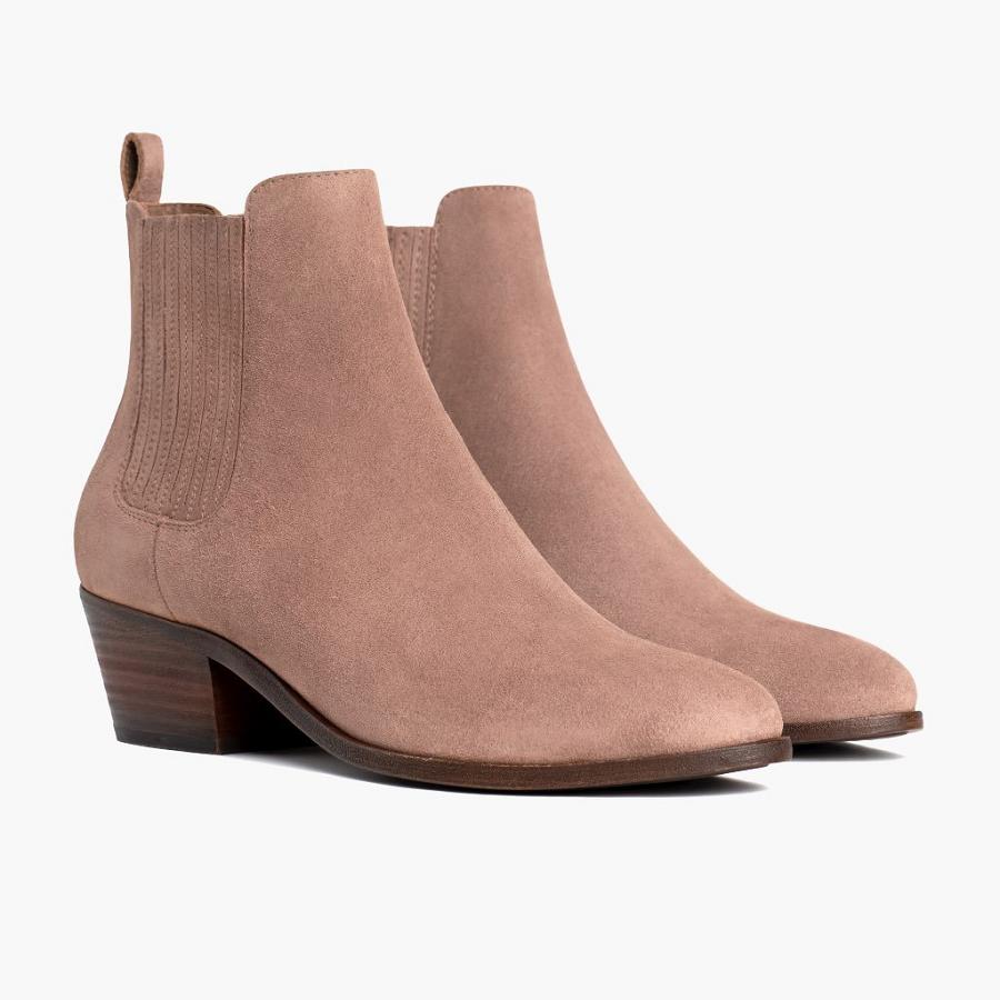 Thursday Boots Dreamer Suede Laarsjes Dames Roze Bruin | NL228LIS