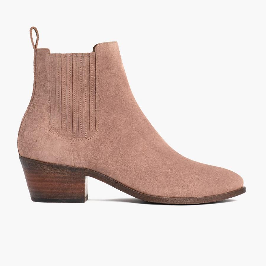 Thursday Boots Dreamer Suede Laarsjes Dames Roze Bruin | NL228LIS