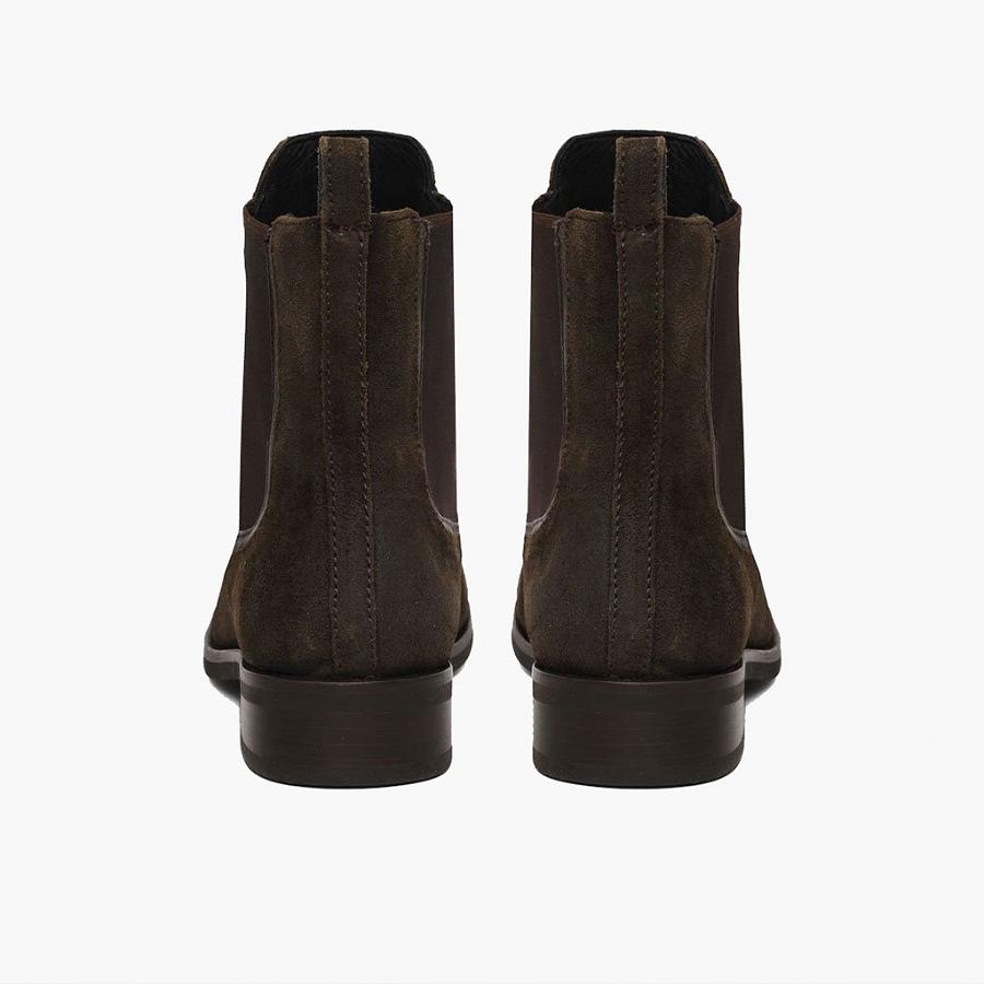 Thursday Boots Duchess Suede Laarsjes Dames Donkerolijfgroen | NL21KOR