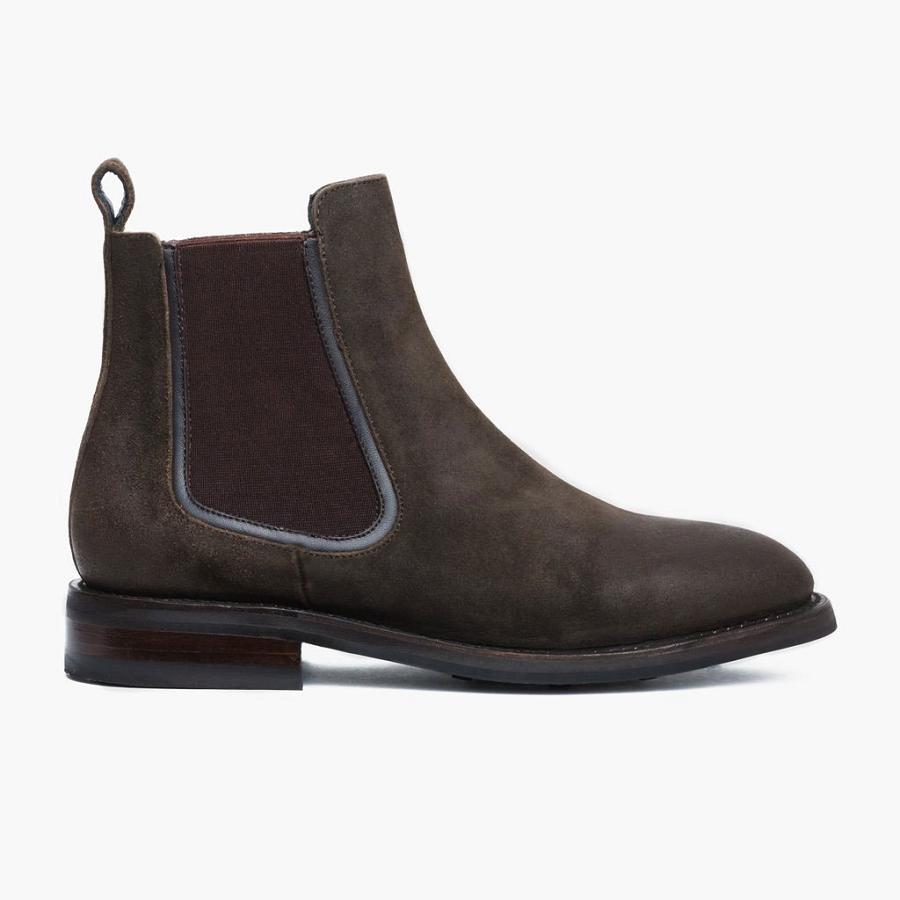 Thursday Boots Duke Suede Laarsjes Heren Olijfgroen | NL8TCE