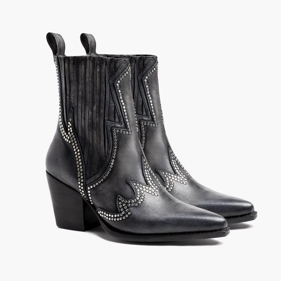 Thursday Boots Icon Leren Laarsjes Dames Grijs | NL218EBC