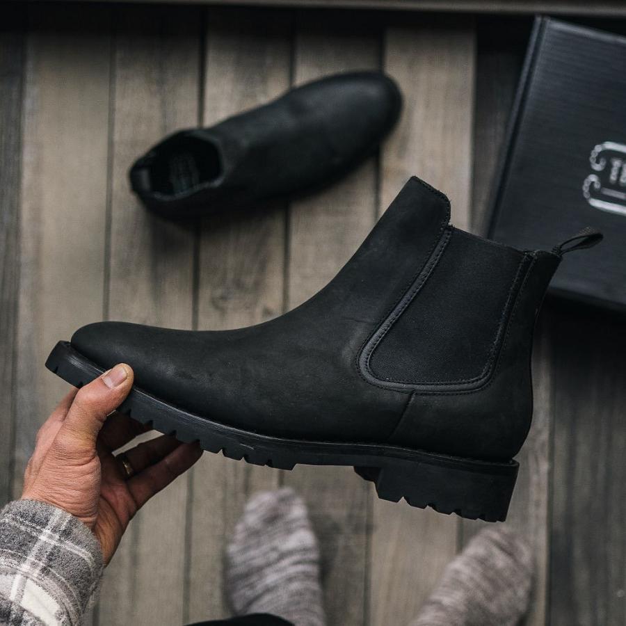 Thursday Boots Legend Leren Laarsjes Heren Zwart | NL84UZG