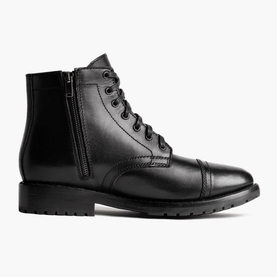 Thursday Boots Major Leren Laarzen Heren Zwart | NL390DFM14