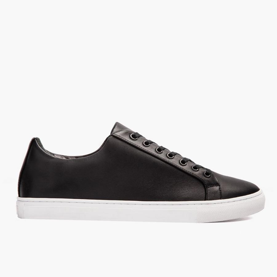 Thursday Boots Premier Low Tops Leren Sneakers Heren Zwart | NL374EBC