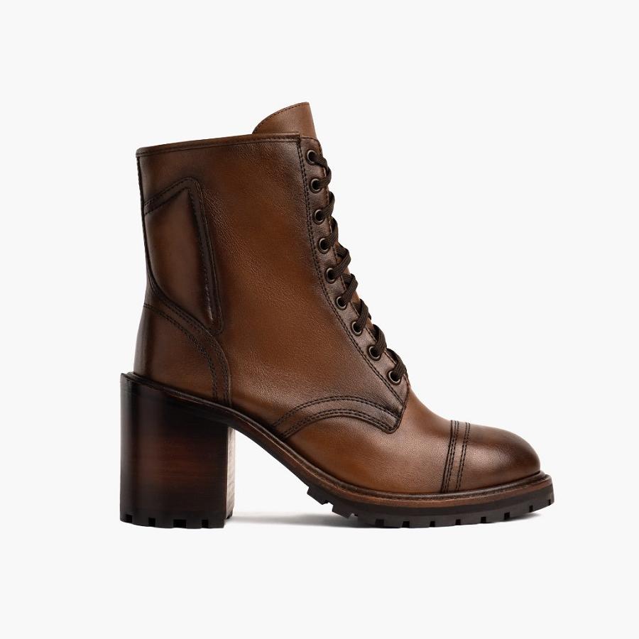 Thursday Boots Rebel Leren Laarzen Dames Koffie | NL134OKI