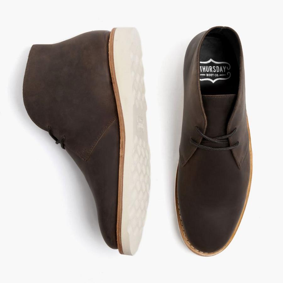 Thursday Boots Scout Leren Chukka Laarzen Heren Taupe | NL68VRW