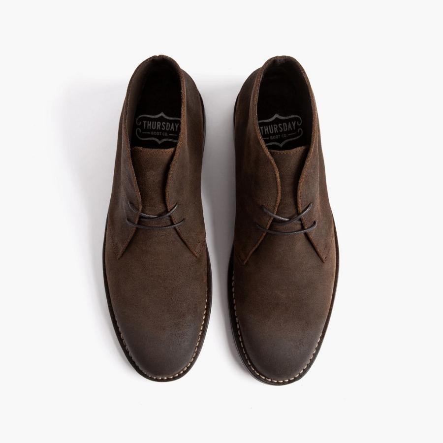 Thursday Boots Scout Suede Chukka Laarzen Heren Koffie | NL61RVD