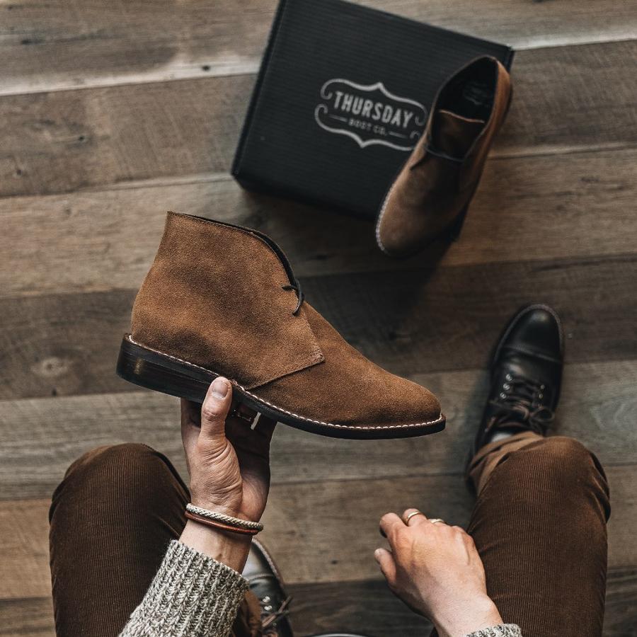 Thursday Boots Scout Suede Rugged & Resilient Chukka Laarzen Heren Koffie | NL5ILH