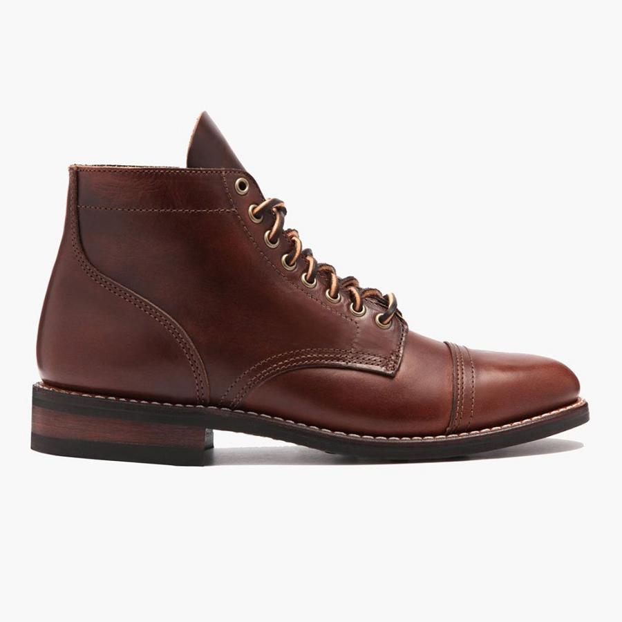 Thursday Boots Vanguard Leren Veterlaarzen Heren Bordeaux | NL390DFM58