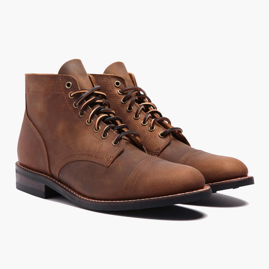 Thursday Boots Vanguard Leren Veterlaarzen Heren Koffie | NL390DFM60