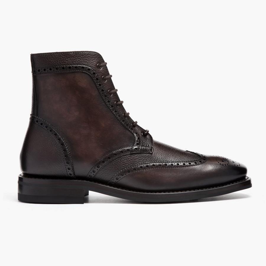 Thursday Boots Wingtip Leren Veterlaarzen Heren Bordeaux | NL390DFM57