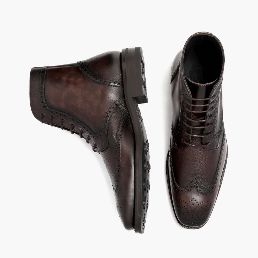 Thursday Boots Wingtip Leren Veterlaarzen Heren Bordeaux | NL390DFM57