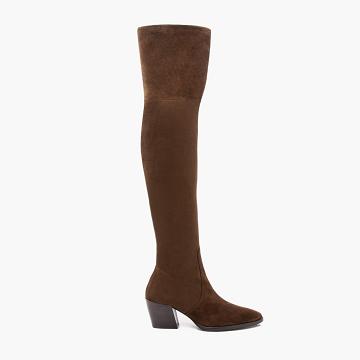 Thursday Boots Boots Tempest Suede Hoge Hakken Dames Bruin | NL189YXF