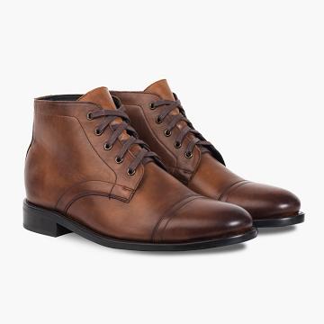 Thursday Boots Cadet Leren Veterlaarzen Heren Bruin | NL56OKI