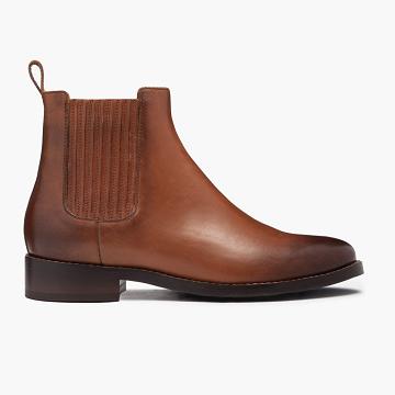 Thursday Boots Dreamer Leren Laarsjes Dames Koffie | NL230JPQ