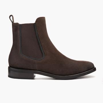 Thursday Boots Duchess Suede Laarsjes Dames Donkerbruin | NL219WNB