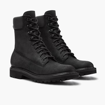 Thursday Boots Explorer Leren Veterlaarzen Heren Zwart | NL414GSO