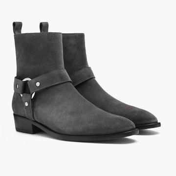 Thursday Boots Harness Suede Laarsjes Heren Grijs | NL87RVD