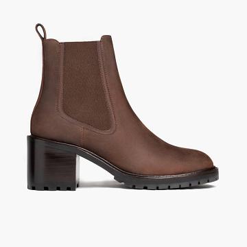 Thursday Boots Knockout Leren Laarsjes Dames Chocola | NL216TCE