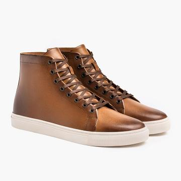 Thursday Boots Premier High Tops Leren Sneakers Heren Goud | NL380VRW