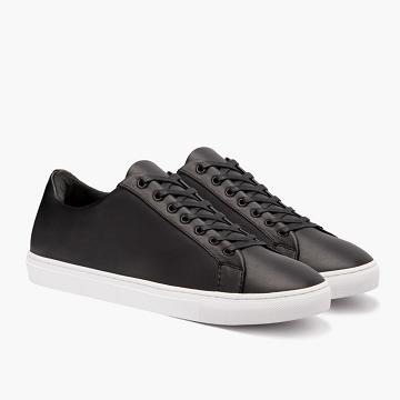 Thursday Boots Premier Low Tops Leren Klassieke Sneakers Heren Zwart | NL367PJJ