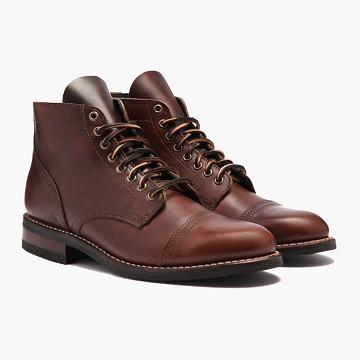 Thursday Boots Vanguard Leren Veterlaarzen Heren Bordeaux | NL390DFM58