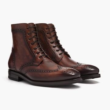 Thursday Boots Wingtip Leren Veterlaarzen Heren Bruin | NL390DFM55