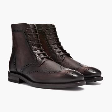 Thursday Boots Wingtip Leren Veterlaarzen Heren Bordeaux | NL390DFM57